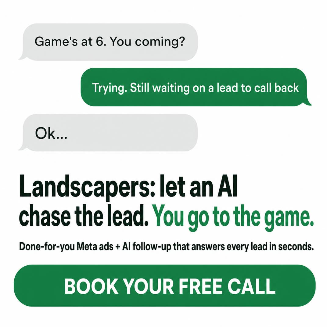 iMessage static ad · Landscaping